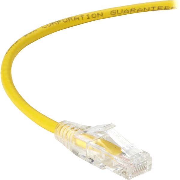 Black Box Slim-Net Cat6 Patch Cable Yellow 20Ft C6PC28-YL-20